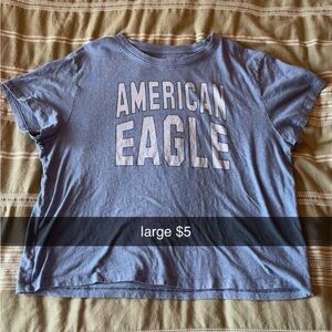 American Eagle Outfitters Blue Crop Top